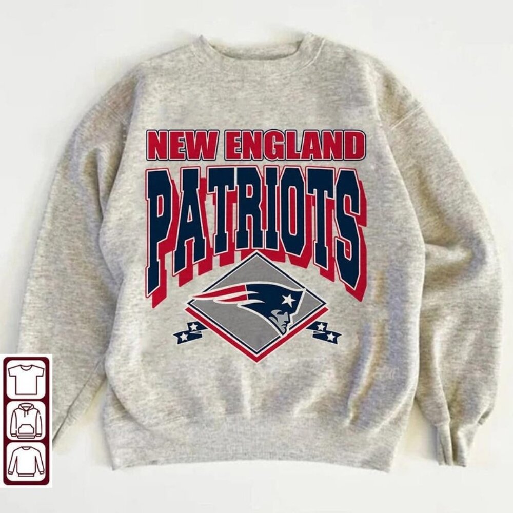 New England Football Sweatshirt T-Shirt, Vintage New England Crewneck